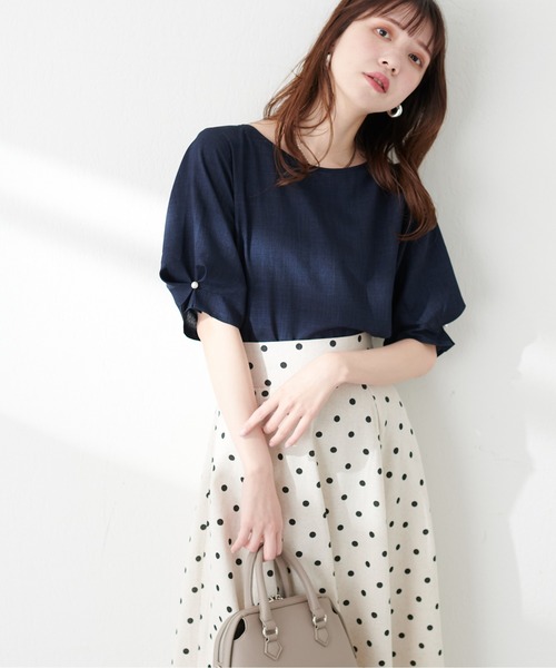 NOUQUE ヌーク タックスリーブブラウス SALE caca01pu02no04.jpg