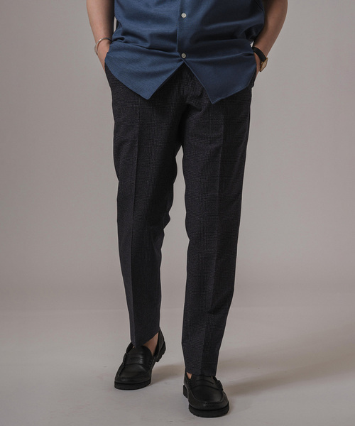 EDIFICE（エディフィス）の「”接触冷感＆撥水機能”クールドッツ 1プリーツ ウエストマジック スラックス（スラックス・メンズ・ダークブルー/ブラック/ブラック系その他/ネイビー・SMALL/MEDIUM/LARGE/X-LARGE）」の2枚目の写真