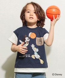 Disney（ディズニー）の「【Disney/ディズニー】スポーツグラフィック重ね着風半袖Tシャツ（Tシャツ/カットソー・キッズ）」