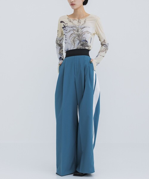 STUDIOUS(ステュディオス)の「【STUDIOUS/ステュディオス】ワイドレッグトラックパンツ(その他パンツ・レディース・ネイビー/ダークグレー/ブルー・1/2)」の12枚目の写真