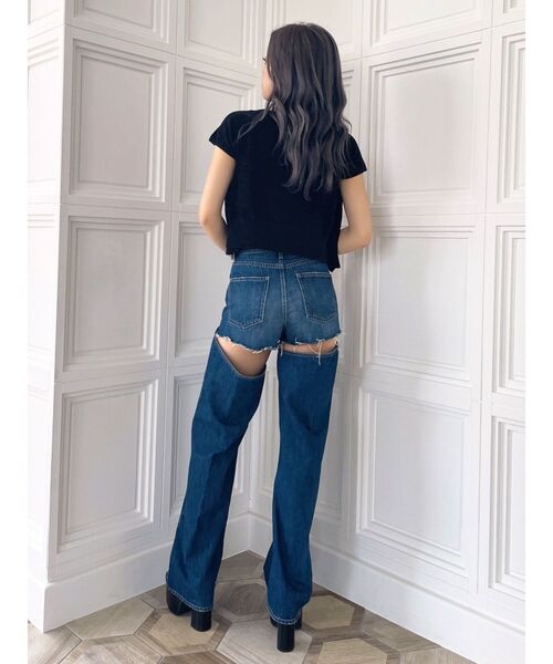 GYDA（ジェイダ）の「Square gydaキャミアンサンブル（アンサンブル・レディース・ライム/オフホワイト/ブラック・FREE）」の4枚目の写真