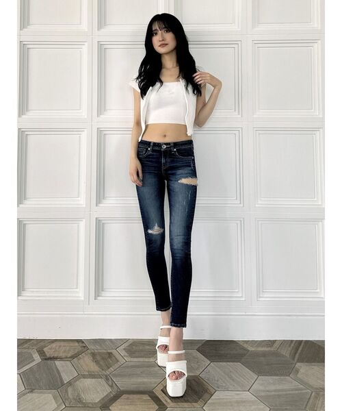 GYDA（ジェイダ）の「Square gydaキャミアンサンブル（アンサンブル・レディース・ライム/オフホワイト/ブラック・FREE）」の9枚目の写真