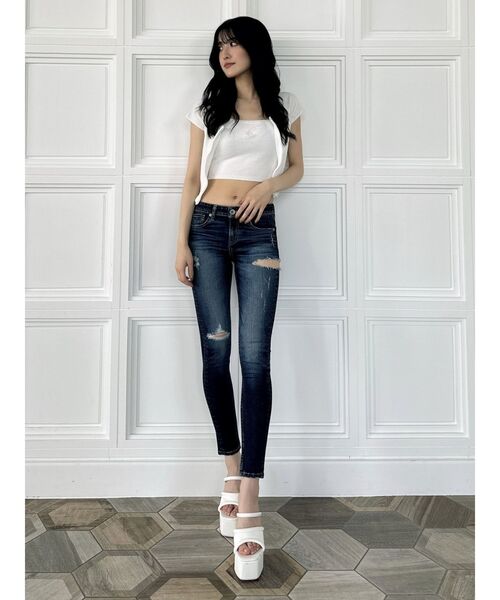 GYDA（ジェイダ）の「Square gydaキャミアンサンブル（アンサンブル・レディース・ライム/オフホワイト/ブラック・FREE）」の11枚目の写真