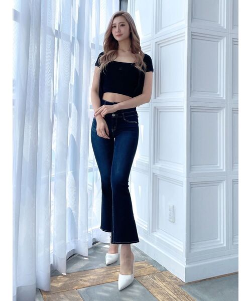 GYDA（ジェイダ）の「Square gydaキャミアンサンブル（アンサンブル・レディース・ライム/オフホワイト/ブラック・FREE）」の15枚目の写真