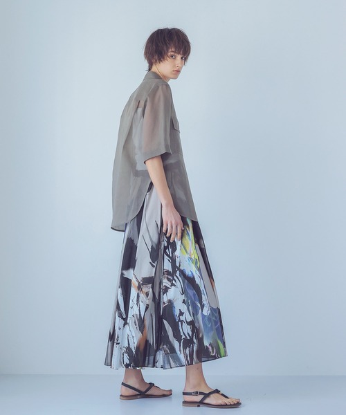 STUMBLY / art zebra print skirt(アートゼブラ柄プリントスカート)