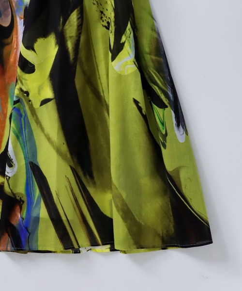 STUMBLY / art zebra print skirt(アートゼブラ柄プリントスカート)