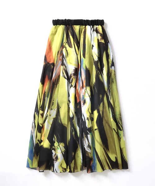 STUMBLY / art zebra print skirt(アートゼブラ柄プリントスカート)