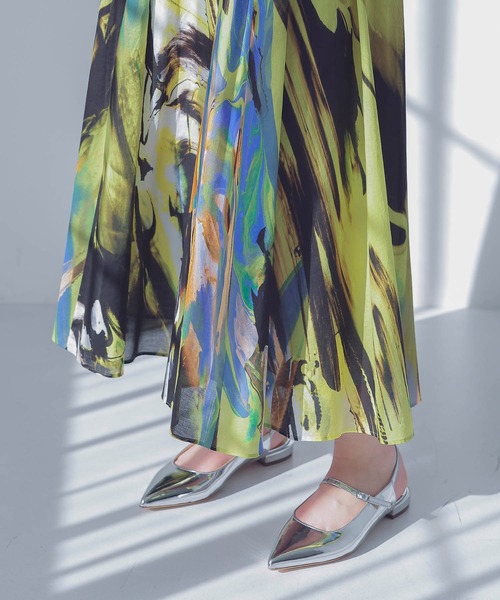 STUMBLY / art zebra print skirt(アートゼブラ柄プリントスカート)