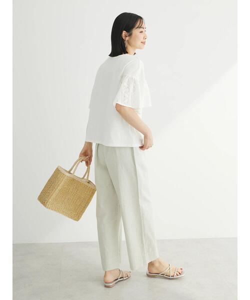 Sugar spoon（シュガースプーン）の「・SUGAR　SPOON　レースフリルプルオーバー（Tシャツ/カットソー・レディース・チャコールグレー/オフホワイト/オレンジ/ブラック・FREE）」の7枚目の写真