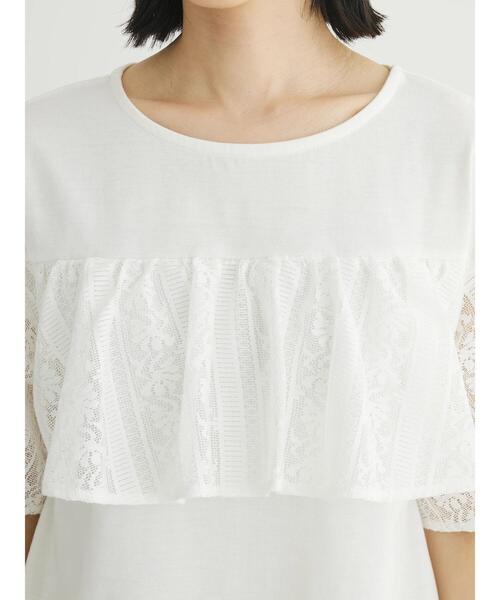 Sugar spoon（シュガースプーン）の「・SUGAR　SPOON　レースフリルプルオーバー（Tシャツ/カットソー・レディース・チャコールグレー/オフホワイト/オレンジ/ブラック・FREE）」の11枚目の写真