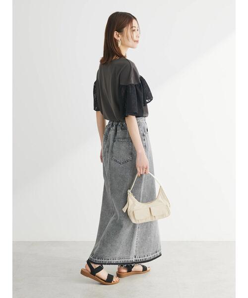 Sugar spoon（シュガースプーン）の「・SUGAR　SPOON　レースフリルプルオーバー（Tシャツ/カットソー・レディース・チャコールグレー/オフホワイト/オレンジ/ブラック・FREE）」の17枚目の写真