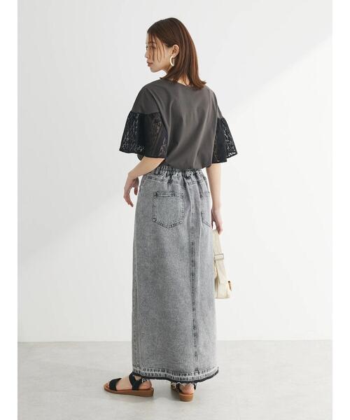 Sugar spoon（シュガースプーン）の「・SUGAR　SPOON　レースフリルプルオーバー（Tシャツ/カットソー・レディース・チャコールグレー/オフホワイト/オレンジ/ブラック・FREE）」の18枚目の写真