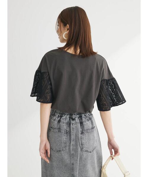 Sugar spoon（シュガースプーン）の「・SUGAR　SPOON　レースフリルプルオーバー（Tシャツ/カットソー・レディース・チャコールグレー/オフホワイト/オレンジ/ブラック・FREE）」の21枚目の写真
