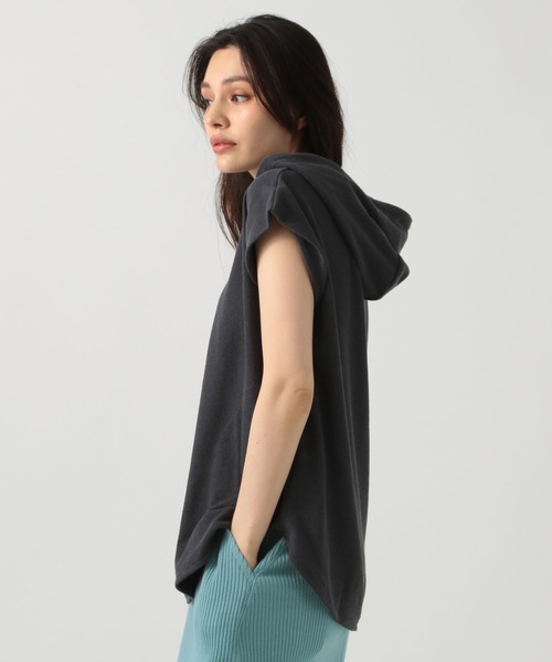 BAYFLOW（ベイフロー）の「[体型カバーが叶う♪]ノースリーブフーディー（Tシャツ/カットソー・レディース・オフホワイト/ブルー/チャコール・FREE）」の14枚目の写真