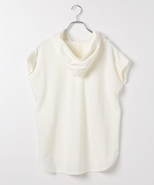 セール】[体型カバーが叶う♪]ノースリーブフーディー（Tシャツ