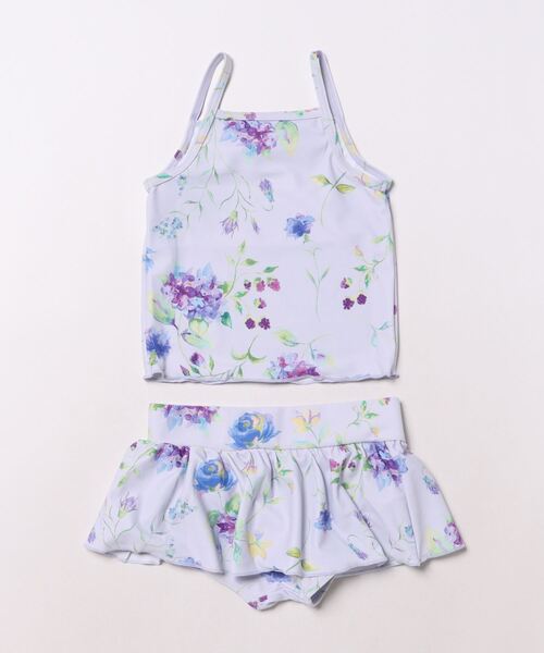 HAKKA KIDS（ハッカキッズ）の「[水着･スイム]サイネリア/アジサイフランボワーズプリントプリントタンキニ（スイムグッズ・キッズ・ピンク/パープル・S/M/L）」の3枚目の写真