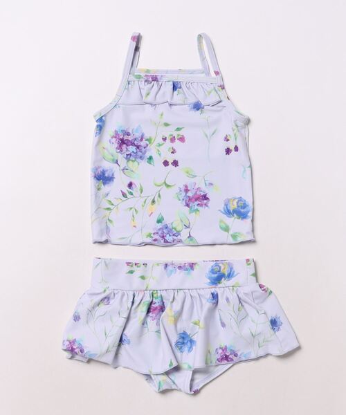 HAKKA KIDS（ハッカキッズ）の「[水着･スイム]サイネリア/アジサイフランボワーズプリントプリントタンキニ（スイムグッズ・キッズ・ピンク/パープル・S/M/L）」の5枚目の写真