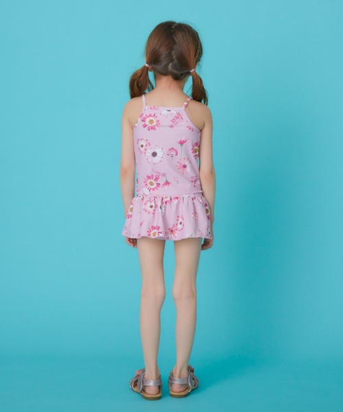 HAKKA KIDS（ハッカキッズ）の「[水着･スイム]サイネリア/アジサイフランボワーズプリントプリントタンキニ（スイムグッズ・キッズ・ピンク/パープル・S/M/L）」の8枚目の写真