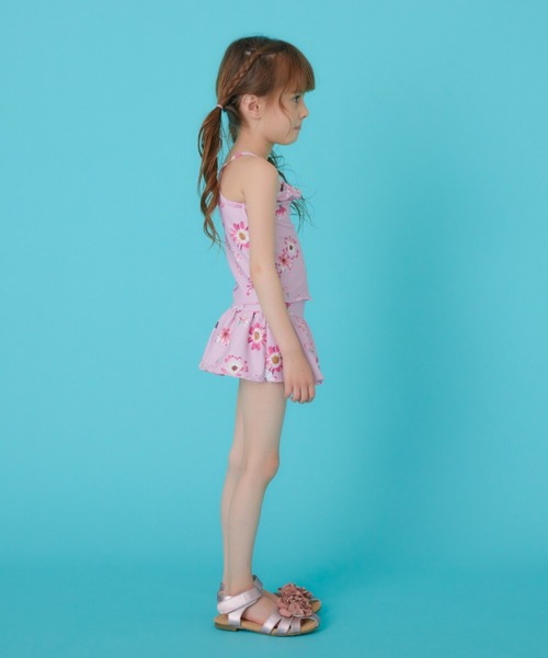 HAKKA KIDS（ハッカキッズ）の「[水着･スイム]サイネリア/アジサイフランボワーズプリントプリントタンキニ（スイムグッズ・キッズ・ピンク/パープル・S/M/L）」の9枚目の写真