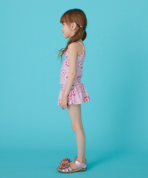 HAKKA KIDS（ハッカキッズ）の「[水着･スイム]サイネリア/アジサイフランボワーズプリントプリントタンキニ（スイムグッズ・キッズ・ピンク/パープル・S/M/L）」の10枚目の写真