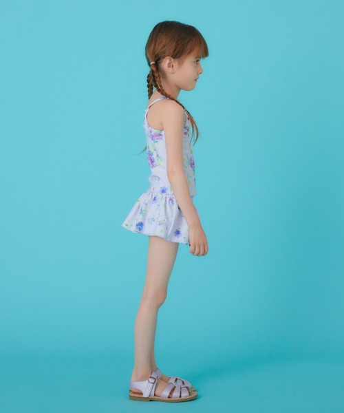 HAKKA KIDS（ハッカキッズ）の「[水着･スイム]サイネリア/アジサイフランボワーズプリントプリントタンキニ（スイムグッズ・キッズ・ピンク/パープル・S/M/L）」の15枚目の写真