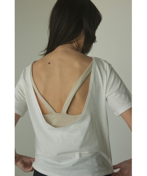 back open t-shirt(バックオープンTシャツ)（Tシャツ/カットソー