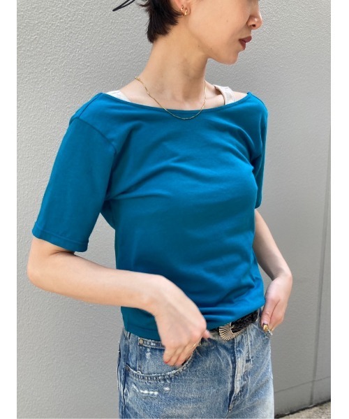 BLACK by moussy - バックオープンカットソー back open t-shirt(バックオープンTシャツ)（Tシャツ/カットソー