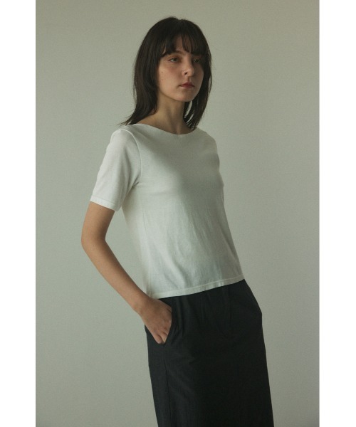 BLACK by moussy - バックオープンカットソー back open t-shirt(バックオープンTシャツ)（Tシャツ/カットソー