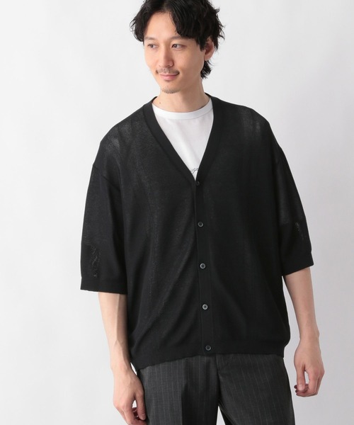 GLOBAL WORK（グローバルワーク）の「洗えるサラサラサマーカーディガン/5分袖/992254（カーディガン/ボレロ・メンズ・ブラック/ライトグレー・SMALL/LARGE/MEDIUM）」の20枚目の写真