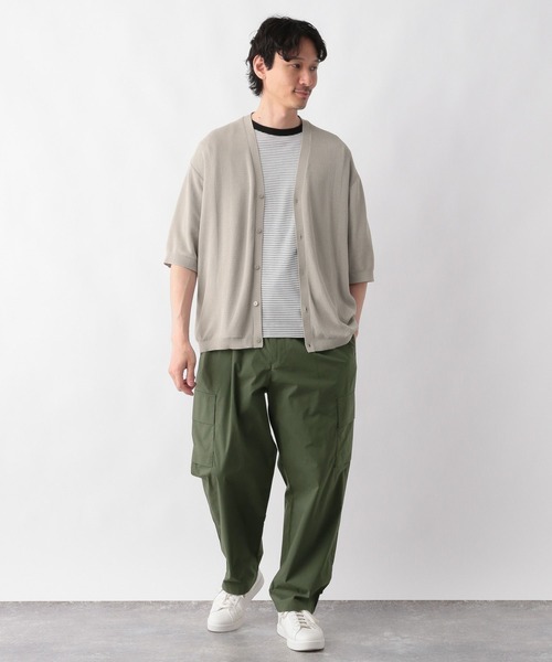 GLOBAL WORK（グローバルワーク）の「洗えるサラサラサマーカーディガン/5分袖/992254（カーディガン/ボレロ・メンズ・ブラック/ライトグレー・SMALL/LARGE/MEDIUM）」の13枚目の写真