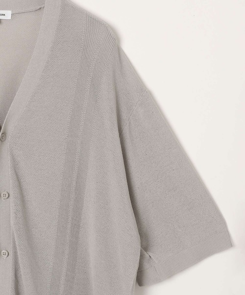 GLOBAL WORK（グローバルワーク）の「洗えるサラサラサマーカーディガン/5分袖/992254（カーディガン/ボレロ・メンズ・ブラック/ライトグレー・SMALL/LARGE/MEDIUM）」の8枚目の写真
