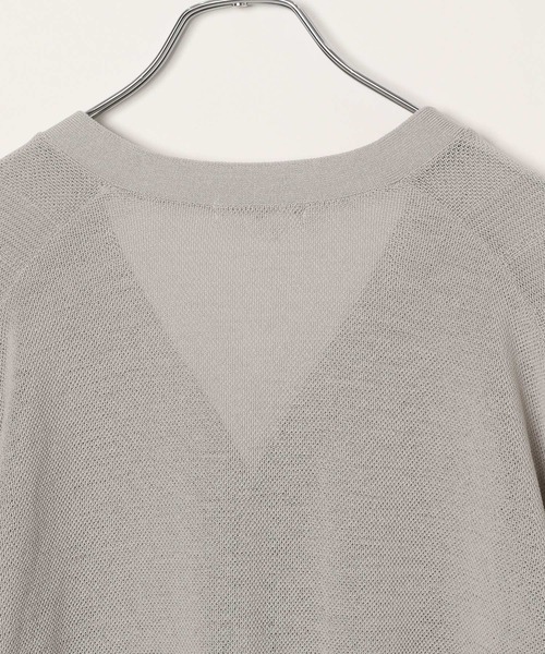 GLOBAL WORK（グローバルワーク）の「洗えるサラサラサマーカーディガン/5分袖/992254（カーディガン/ボレロ・メンズ・ブラック/ライトグレー・SMALL/LARGE/MEDIUM）」の10枚目の写真