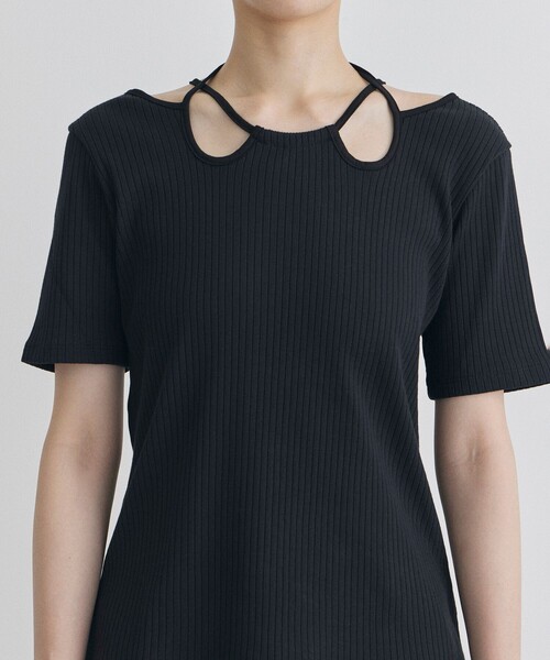 MURRAL(ミューラル)の「【MURRAL/ミューラル】Ivy halfsleeve top/ハーフスリーブトップス(Tシャツ/カットソー・レディース・ブラック/グレイッシュベージュ・1)」の10枚目の写真