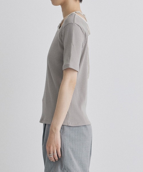 ミューラル MURRAL 24SS Ivy halfsleeve top ハーフスリーブトップ 2410305 ベージュ サイズ：1 Ivy halfsleeve top (Greige)