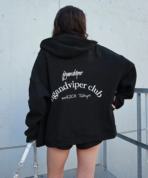 FIG&VIPER(フィグアンドバイパー)の「FV clubワッフルBIGフーディ(パーカー・レディース・ライトグレー/ライトパープル/ブラック・FREE)」の2枚目の写真