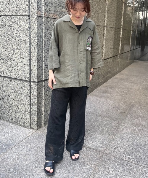 rbby ROSEBUD（アールビーバイローズバッド）の「【WEB・一部店舗限定】レースイージーパンツ（その他パンツ・レディース・ブラック/ホワイト・FREE）」の4枚目の写真