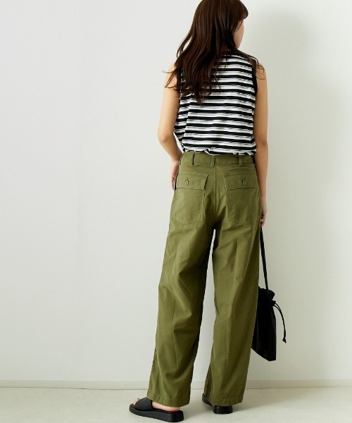 THE SHINZONE（ザ　シンゾーン）の「[THE SHINZONE/ザ シンゾーン] ワンウォッシュ ワイドベイカーパンツ（その他パンツ・レディース・カーキ・34/32）」の2枚目の写真
