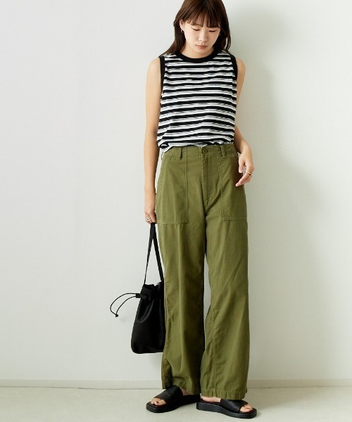 THE SHINZONE（ザ　シンゾーン）の「[THE SHINZONE/ザ シンゾーン] ワンウォッシュ ワイドベイカーパンツ（その他パンツ・レディース・カーキ・34/32）」の10枚目の写真