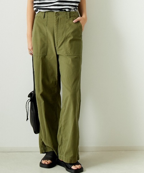 THE SHINZONE（ザ　シンゾーン）の「[THE SHINZONE/ザ シンゾーン] ワンウォッシュ ワイドベイカーパンツ（その他パンツ・レディース・カーキ・34/32）」の6枚目の写真
