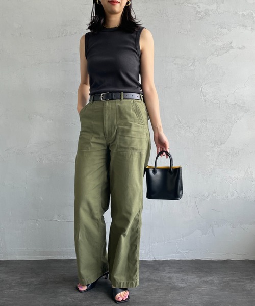 THE SHINZONE（ザ　シンゾーン）の「[THE SHINZONE/ザ シンゾーン] ワンウォッシュ ワイドベイカーパンツ（その他パンツ・レディース・カーキ・34/32）」の12枚目の写真