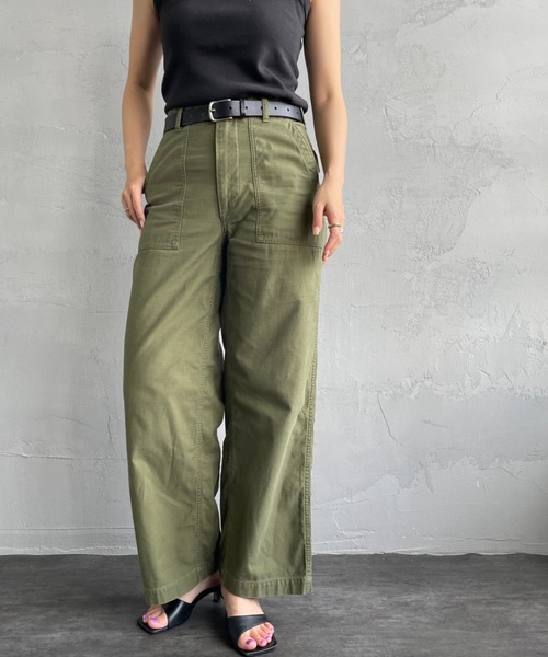 THE SHINZONE（ザ　シンゾーン）の「[THE SHINZONE/ザ シンゾーン] ワンウォッシュ ワイドベイカーパンツ（その他パンツ・レディース・カーキ・34/32）」の18枚目の写真