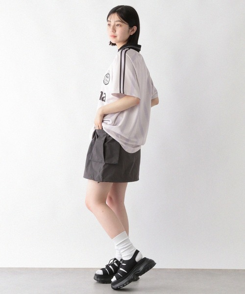 RAGEBLUE（レイジブルー）の「ナイロンカーゴミニスカート（スカート・レディース・グレー/オリーブ・FREE）」の18枚目の写真