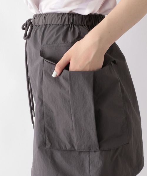 RAGEBLUE（レイジブルー）の「ナイロンカーゴミニスカート（スカート・レディース・グレー/オリーブ・FREE）」の9枚目の写真