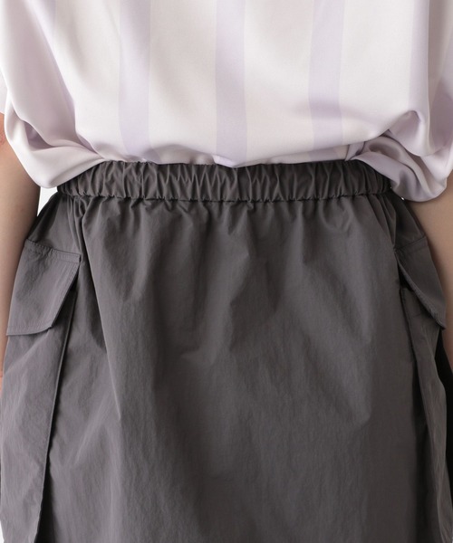 RAGEBLUE（レイジブルー）の「ナイロンカーゴミニスカート（スカート・レディース・グレー/オリーブ・FREE）」の7枚目の写真
