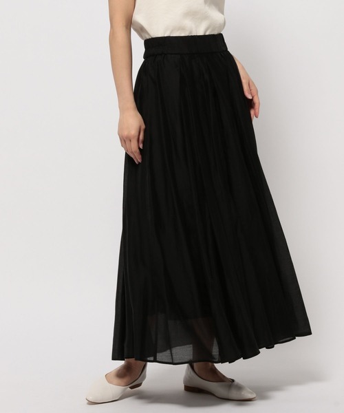 Elura（エルーラ）の「シアー艶フレアスカート/127433（スカート・レディース・ライトベージュ/ブラック/ライトグレー・FREE/FREE(S)）」の9枚目の写真