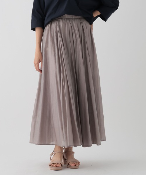 Elura（エルーラ）の「シアー艶フレアスカート/127433（スカート・レディース・ライトベージュ/ブラック/ライトグレー・FREE/FREE(S)）」の14枚目の写真