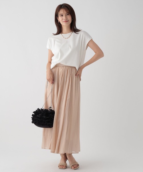 Elura（エルーラ）の「シアー艶フレアスカート/127433（スカート・レディース・ライトベージュ/ブラック/ライトグレー・FREE/FREE(S)）」の17枚目の写真