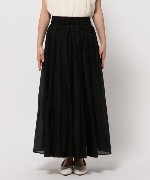 Elura（エルーラ）の「シアー艶フレアスカート/127433（スカート・レディース・ライトベージュ/ブラック/ライトグレー・FREE/FREE(S)）」の19枚目の写真