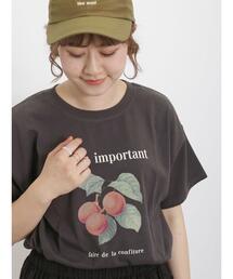 Samansa Mos2 | 【接触冷感】フルーツプリントTシャツ(Tシャツ/カットソー)