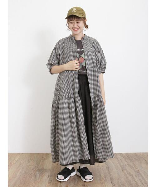 Samansa Mos2（サマンサ モスモス）の「【接触冷感】フルーツプリントTシャツ（Tシャツ/カットソー・レディース・イエロー/オフホワイト/チャコールグレー/サックスブルー・F）」の9枚目の写真